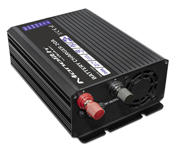 Qoltec Inteligenta Ładowarka Monolith LiFePO4 AGMGEL 20A 12V - 1238967 - zdjęcie 3